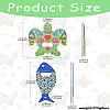4Pcs 4 Styles Melamine Bottle Opener Fridge Magnet AJEW-CJ0001-54-8