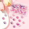 44Pcs 7 Styles UV Plating Resin European Beads RESI-FS0002-03-8