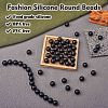 100Pcs Silicone Beads Round Rubber Bead 15MM Loose Spacer Beads for DIY Supplies Jewelry Keychain Making JX452A-3