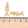 Brass Micro Pave Cubic Zirconia Pendants KK-C162-087A-G-3
