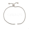 304 Stainless Steel Box Chain Slider Bracelet Makings STAS-P360-03P-2
