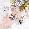2 Pairs 2 Style Glass Rhinestone Shoe Decorations AJEW-AR0001-78A-3