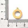 304 Stainless Steel Flat Round Pendants STAS-348-13A-G-3