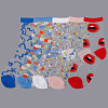 5 Pairs 5 Styles Nylon Glass Silk Socks for Women AJEW-CN0004-34-6