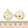 Brass Enamel Pendants KK-B141-11G-3
