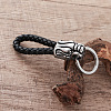 Braided PU Leather Keychains JI5354-5
