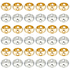 GOMAKERER 100Pcs 2 Colors Brass Beads Frames KK-GO0001-62-1