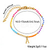 Brass Letter Charm Bracelets FM8278-1-3