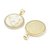 Brass Micro Pave Clear Cubic Zirconia Pendants KK-L213-010G-01-2