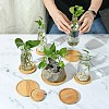 8Pcs 8 Styles Bamboo Round Plant Saucer AJEW-CJ0001-29-6