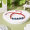 Braided Evil Eye Resin Beads  Bracelets BJEW-JB07011-01-2