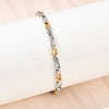 201 Stainless Steel Link Chain Bracelets for Men Women BJEW-B143-03GP-1