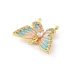 Brass Micro Pave Cubic Zirconia Pendants LS-KK-K371-46G-03-2