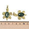 Natural Green Aventurine & Brass Pendants KK-F887-01G-20-3