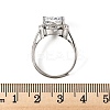 Adjustable 925 Sterling Silver Micro Pave Cubic Zirconia Cuff Rings for Women RJEW-F183-01B-01-5