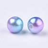 Rainbow ABS Plastic Imitation Pearl Beads OACR-Q174-5mm-02-2