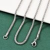 Tarnish Resistant 304 Stainless Steel Popcorn Chain Necklaces NJEW-J032-22P-3