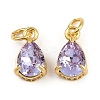 Brass Pave Cubic Zirconia Pendants KK-L240-05G-03-1