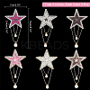 6Pcs 3 Colors Glass Hotfix Rhinestone Iron on Patches DIY-AR0002-28-6
