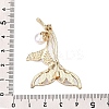 Alloy Crystal Rhinestone & Glass Whale Tail Brooch Pins with ABS Pearl for Clothes Backpack JEWB-T005-04KCG-3