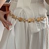 Summer Alloy & Imitation Pearl Starfish and Shell Shaped Link Chain Waist Belly Chains for Women FS-WGFC91A-01-2