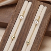 925 Sterling Silver Round Tassel Stud Earrings EJEW-D326-03G-1