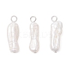 Natural Baroque Pearl Keshi Pearl Pendants PALLOY-JF04553-02-1