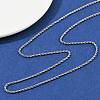 2MM Brass Rope Chain Necklaces for Women Men NJEW-G174-01P-1