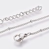 Tarnish Resistant 304 Stainless Steel Curb Chain Anklets LS-AJEW-P069-05P-3