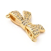 Rack Plating Brass Micro Pave Clear Cubic Zirconia Chandelier Component Links KK-K270-08G-3