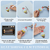 Luminous Glow in the Dark Rectangle Plastic Heat Shrink Sheets Film DIY-WH0591-254A-3