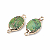 Electroplate Natural Regalite/Imperial Jasper/Sea Sediment Jasper Links connectors G-S329-017B-2