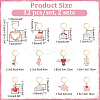Valentine's Day Alloy Enamel with ABS Plastic Imitation Pearl Pendant Stitch Markers HJEW-AB00291-2