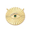 Brass Micro Pave Cubic Zirconia Pendants KK-S510-39G-01-1