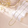 2MM 304 Stainless Steel Satellite Chain Necklaces for Women Men NJEW-F351-02G-1