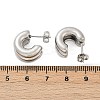 304 Stainless Steel C-Shaped Stud Earrings EJEW-S272-01P-5