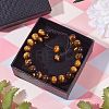 Natural Tiger Eye Braided Bead Bracelet BJEW-SW00001-11-7