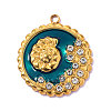 304 Stainless Steel Enamel Pendants STAS-OY019-59G-1