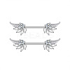 304 Stainless Steel Cubic Zirconia Nipple Rings WG0A897-01-1