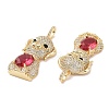 Brass Micro Pave Cubic Zirconia Pendants ZIRC-I063-35G-3