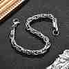 304 Stainless Steel Rope Chain Bracelets for Men Women BJEW-Q038-09P-1