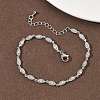 Brass Micro Pave Clear Cubic Zirconia Eye Link Chain Bracelets for Women BJEW-G764-09P-3