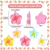 20Pcs 5 Colors Plumeria Resin Pendants RESI-YW0004-66-3
