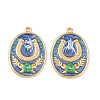 304 Stainless Steel Enamel Pendants STAS-C158-04G-02-1