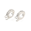 Rack Plating Brass Micro Pave Clear Cubic Zirconia Enhancer Shortener Bails KK-F883-12S-1