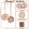 30Pcs Flat Round Unfinished Wooden Chip Pendants WOOD-CP0001-14A-5