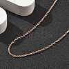 Brass Rolo Chains Necklaces for Women NJEW-D302-22RG-2