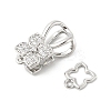 Brass Micro Pave Clear Cubic Zirconia Interlocking Clasps KK-U059-16P-2
