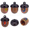 Spray Painted Wooden Acorn Box Jewelry Pendants FIND-WH0143-46-1
