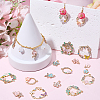 30Pcs 15 Styles Rack Plating Alloy Enamel Pendants FIND-SC0021-88-4